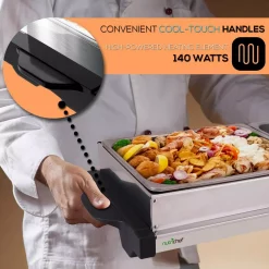 Coupon 😉 NutriChef 21.9 In. Stainless Steel Electric Food Warming Tray Buffet Server Hot Plate Food Warmer (Dual Plate Tray Style) 🎉 -Appliances Sales unnamed file 790
