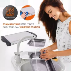 Coupon 😉 NutriChef 21.9 In. Stainless Steel Electric Food Warming Tray Buffet Server Hot Plate Food Warmer (Dual Plate Tray Style) 🎉 -Appliances Sales unnamed file 791