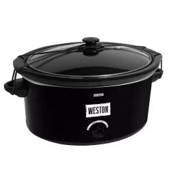 Best Pirce 👍 Weston 5 Qt. Black Slow Cooker With Locking Lid And Temperature Settings 💯