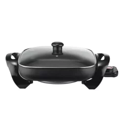 Flash Sale ⌛ Brentwood 12 In. Black Non-Stick Electric Skillet With Glass Lid 😍