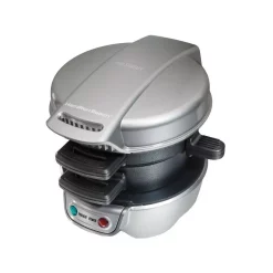 Coupon ❤️ Hamilton Beach 600 W Silver Non-Stick Breakfast Sandwich Maker 🎁