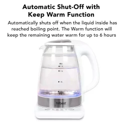 Best Sale ✔️ Tribest 6-Cup White Raw Tea Kettle 🛒