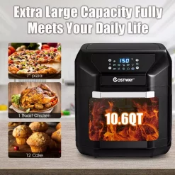 Promo 😉 Costway 10.6 Qt. Black Air Fryer With Rotisserie 🎁 -Appliances Sales unnamed file 93