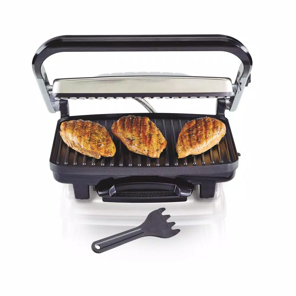 Outlet 👏 Hamilton Beach Stainless Steel Panini Press And Indoor Grill 👍 5 Outlet 👏 Hamilton Beach Stainless Steel Panini Press And Indoor Grill 👍 - Image 3