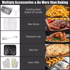 Promo 😉 Costway 10.6 Qt. Black Air Fryer With Rotisserie 🎁 -Appliances Sales unnamed file 95